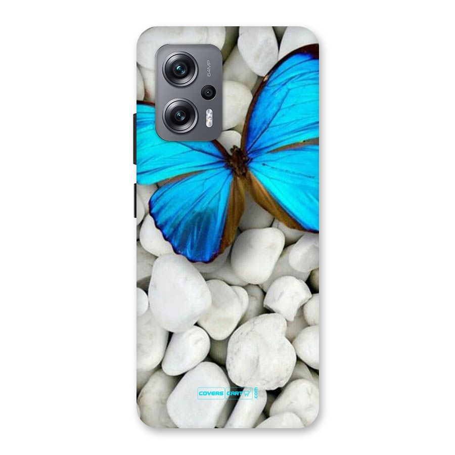 Blue Butterfly Back Case for Redmi K50i