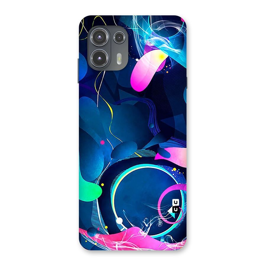 Blue Circle Flow Back Case for Motorola Edge 20 Fusion