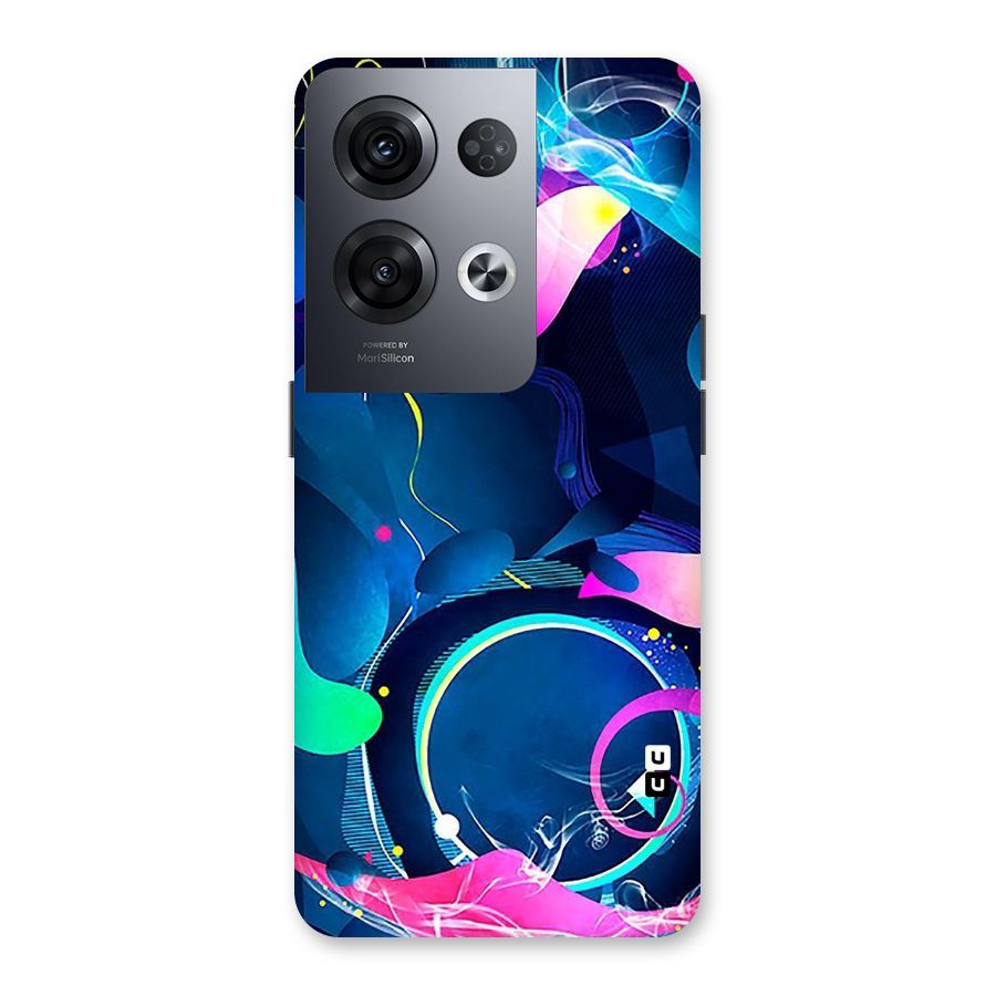 Blue Circle Flow Back Case for Oppo Reno8 Pro 5G