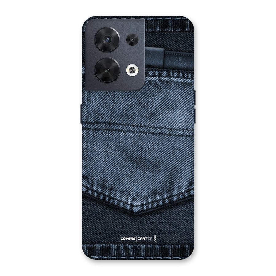 Blue Denim Back Case for Oppo Reno8 5G
