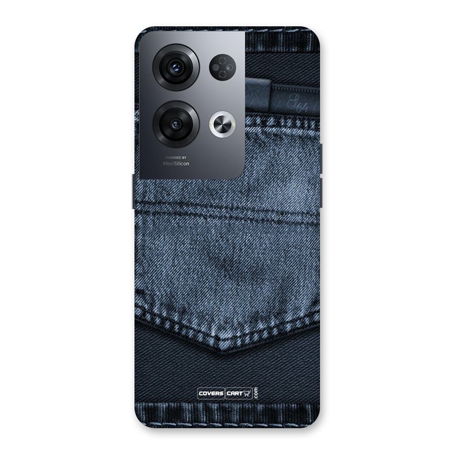 Blue Denim Back Case for Oppo Reno8 Pro 5G