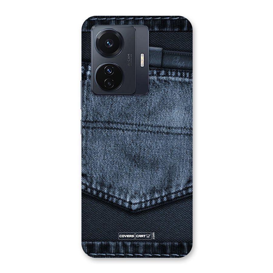 Blue Denim Back Case for Vivo T1 Pro
