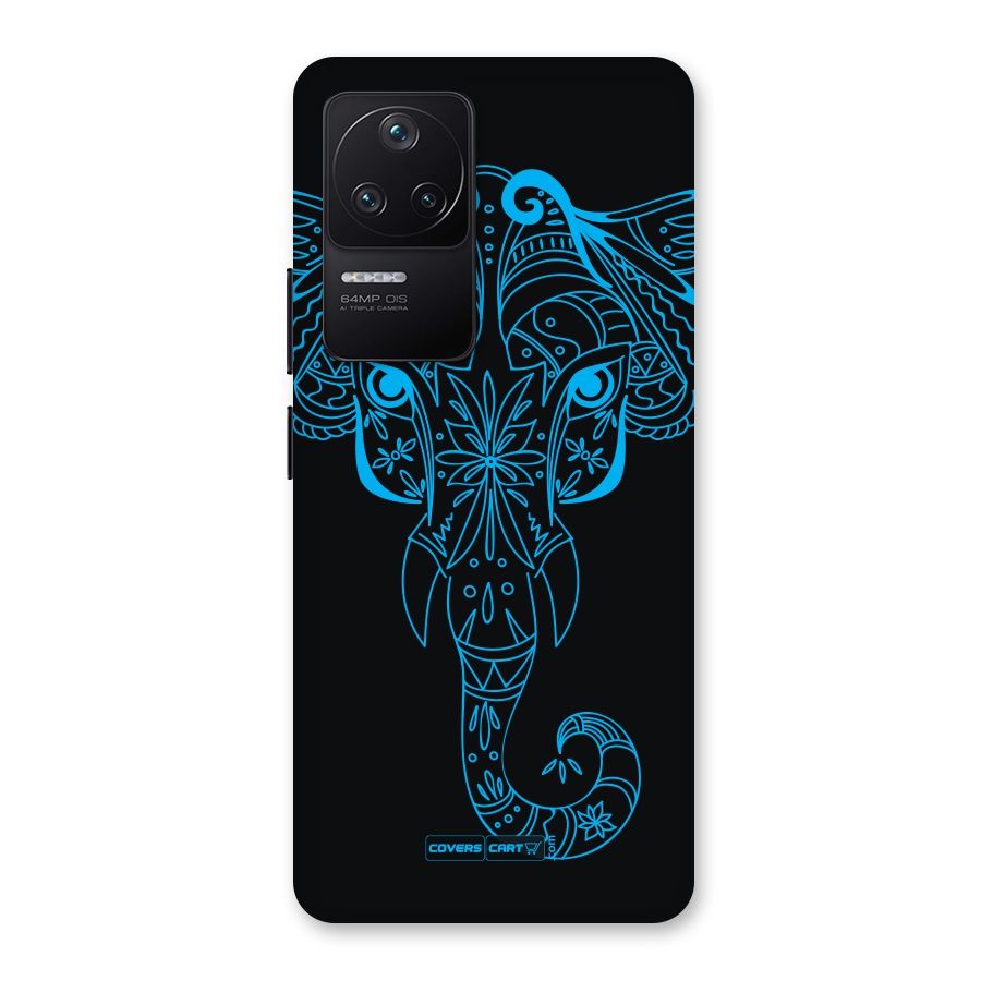 Blue Elephant Ethnic Back Case for Poco F4 5G