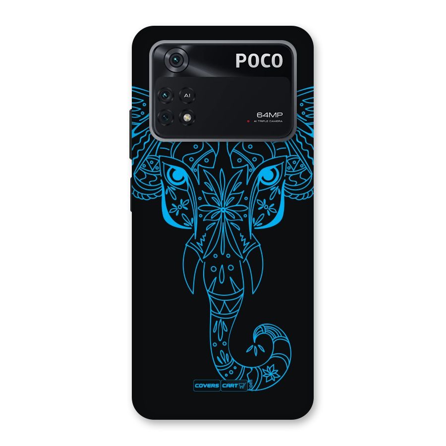 Blue Elephant Ethnic Back Case for Poco M4 Pro 4G