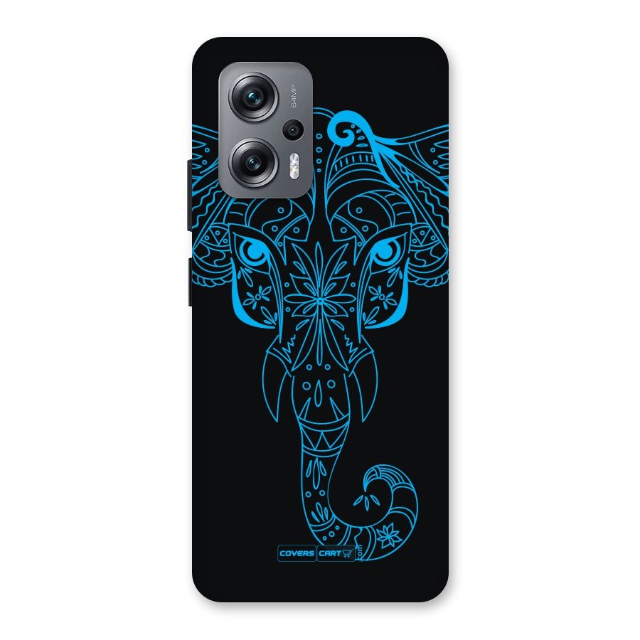 Blue Elephant Ethnic Back Case for Redmi K50i