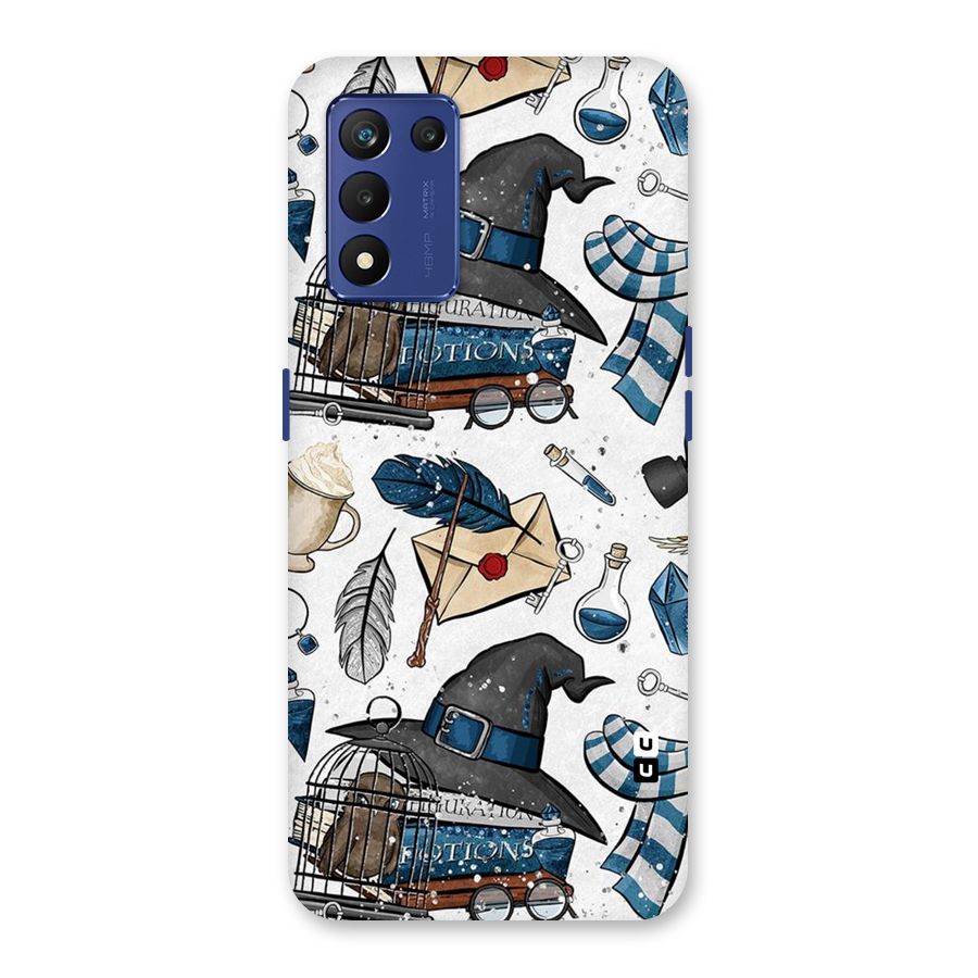 Blue Feather Hat Design Back Case for Realme 9 5G Speed
