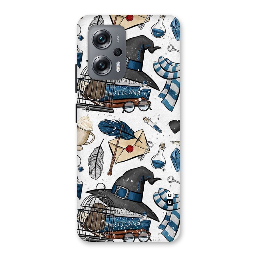 Blue Feather Hat Design Back Case for Redmi K50i