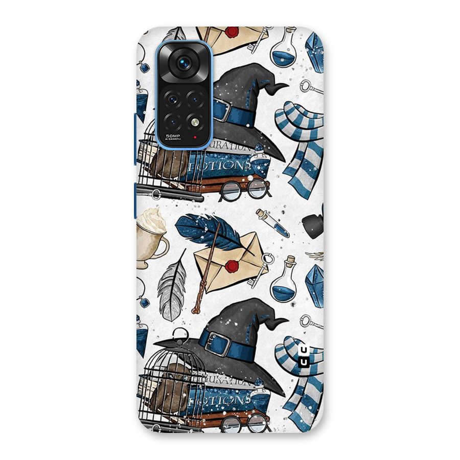 Blue Feather Hat Design Back Case for Redmi Note 11