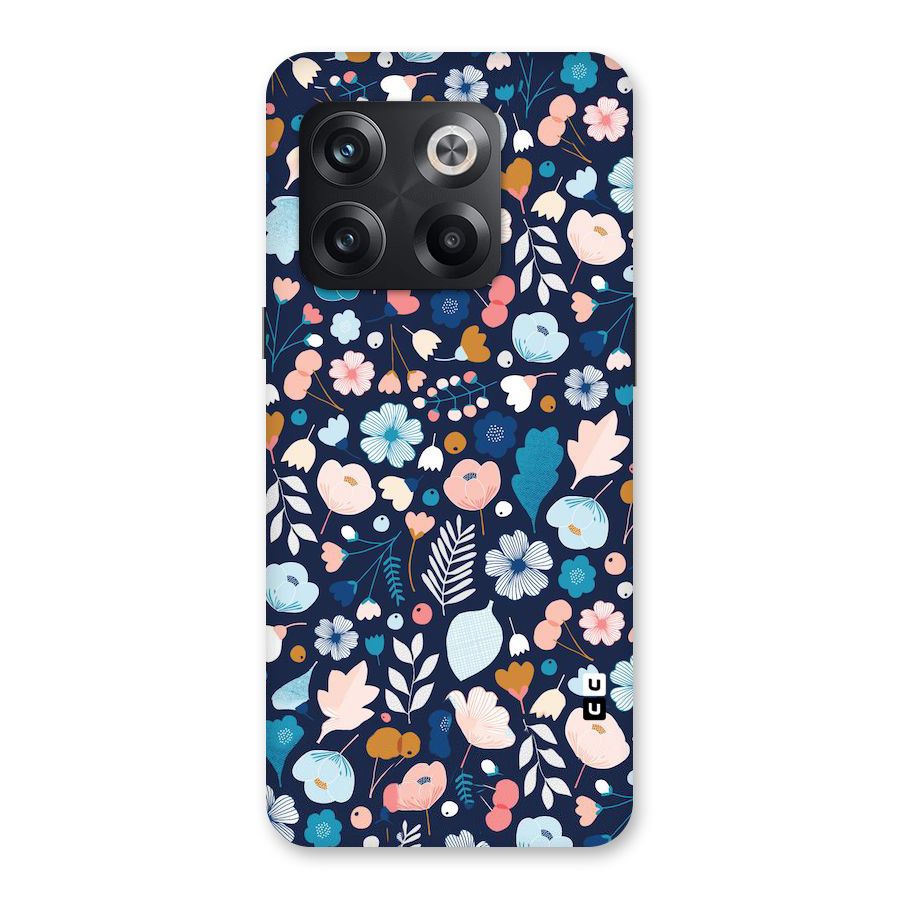 Blue Floral Back Case for OnePlus 10T
