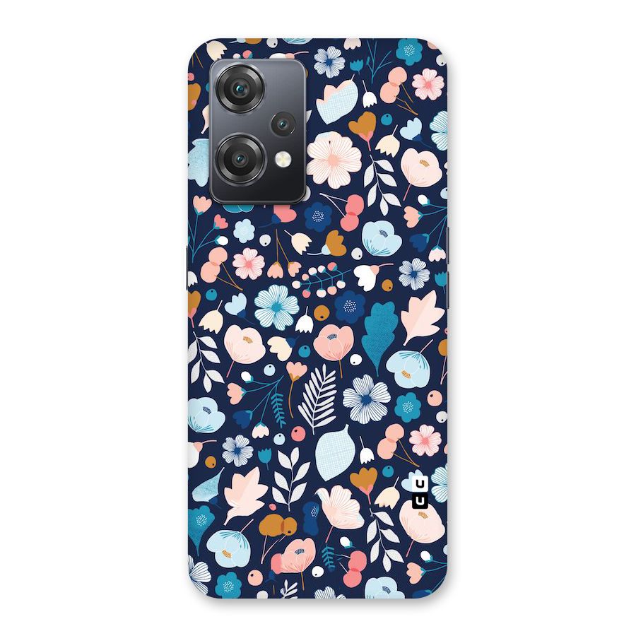 Blue Floral Back Case for OnePlus Nord CE 2 Lite 5G