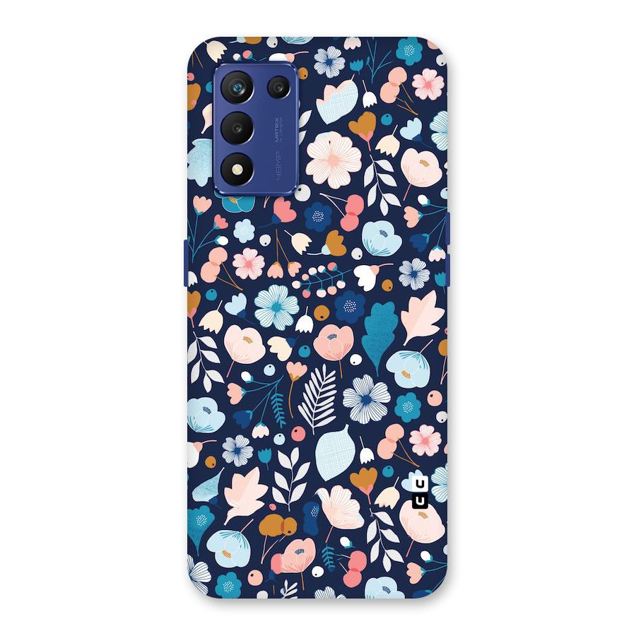 Blue Floral Back Case for Realme 9 5G Speed