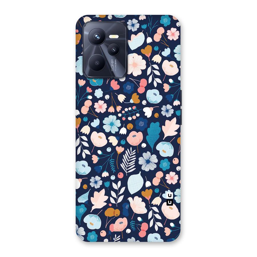 Blue Floral Back Case for Realme C35