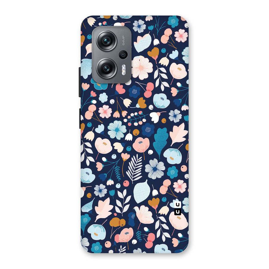 Blue Floral Back Case for Redmi K50i