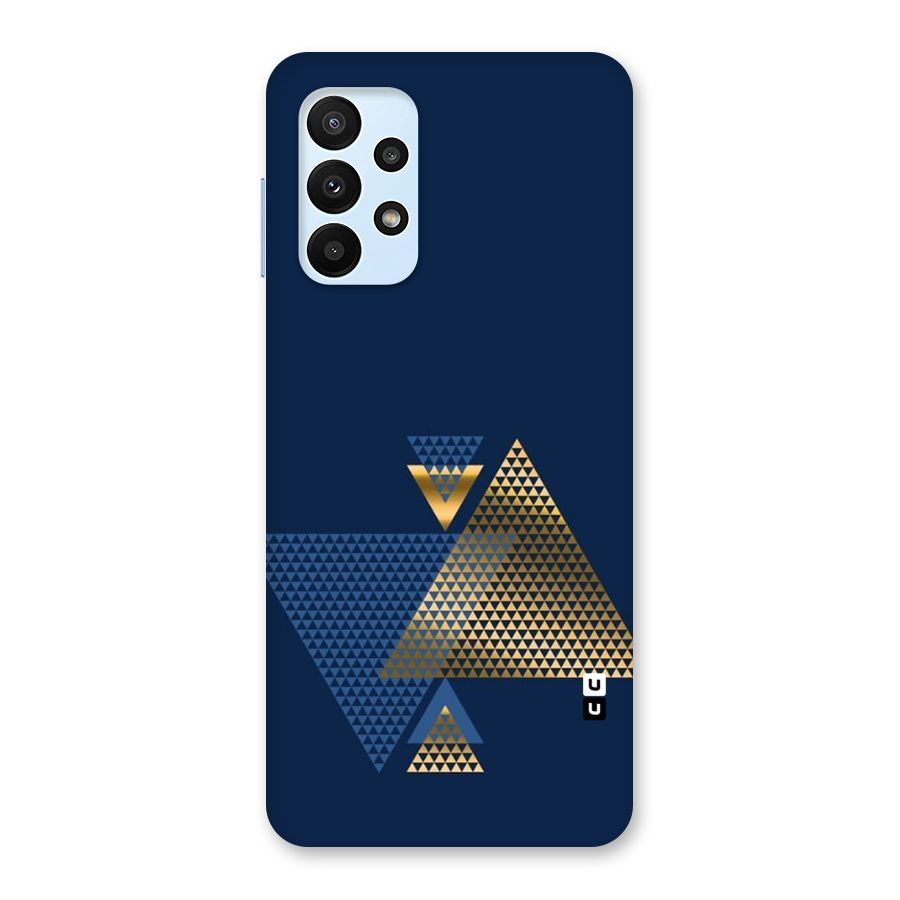 Blue Gold Triangles Back Case for Galaxy A23