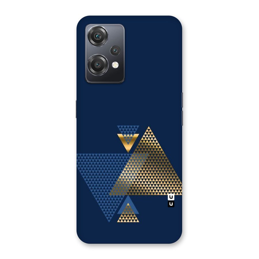 Blue Gold Triangles Back Case for OnePlus Nord CE 2 Lite 5G
