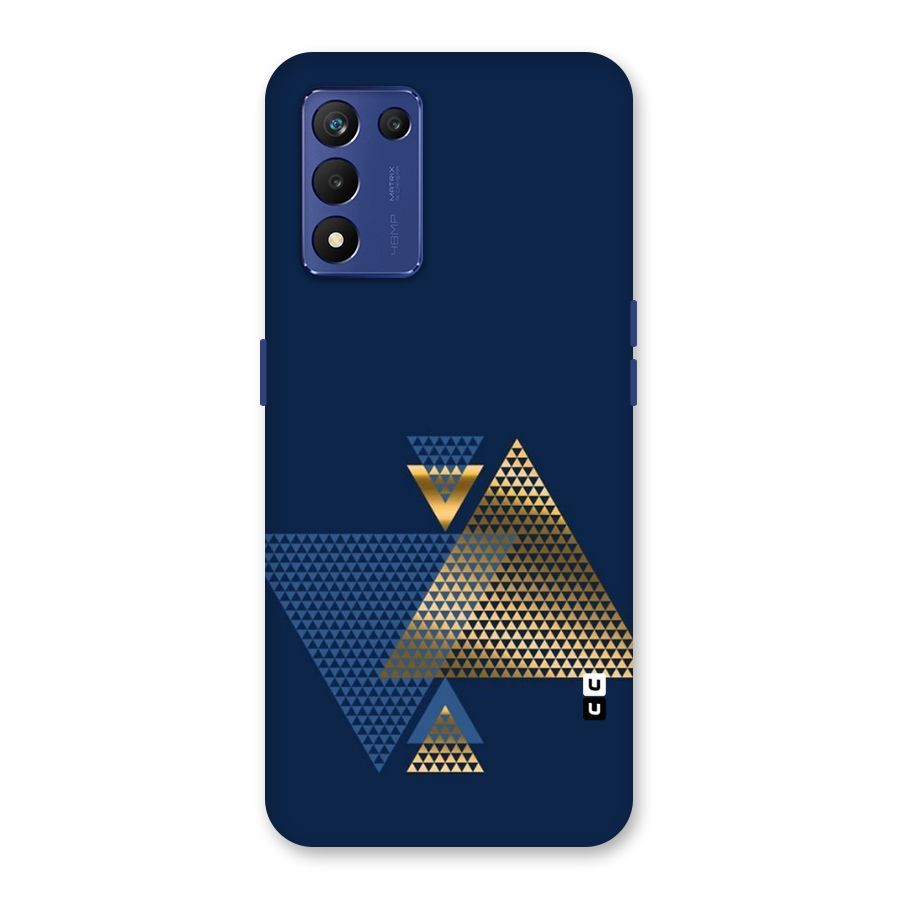 Blue Gold Triangles Back Case for Realme 9 5G Speed