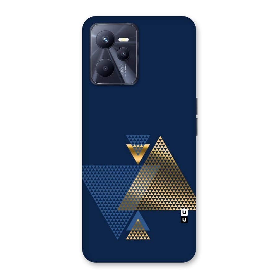 Blue Gold Triangles Back Case for Realme C35