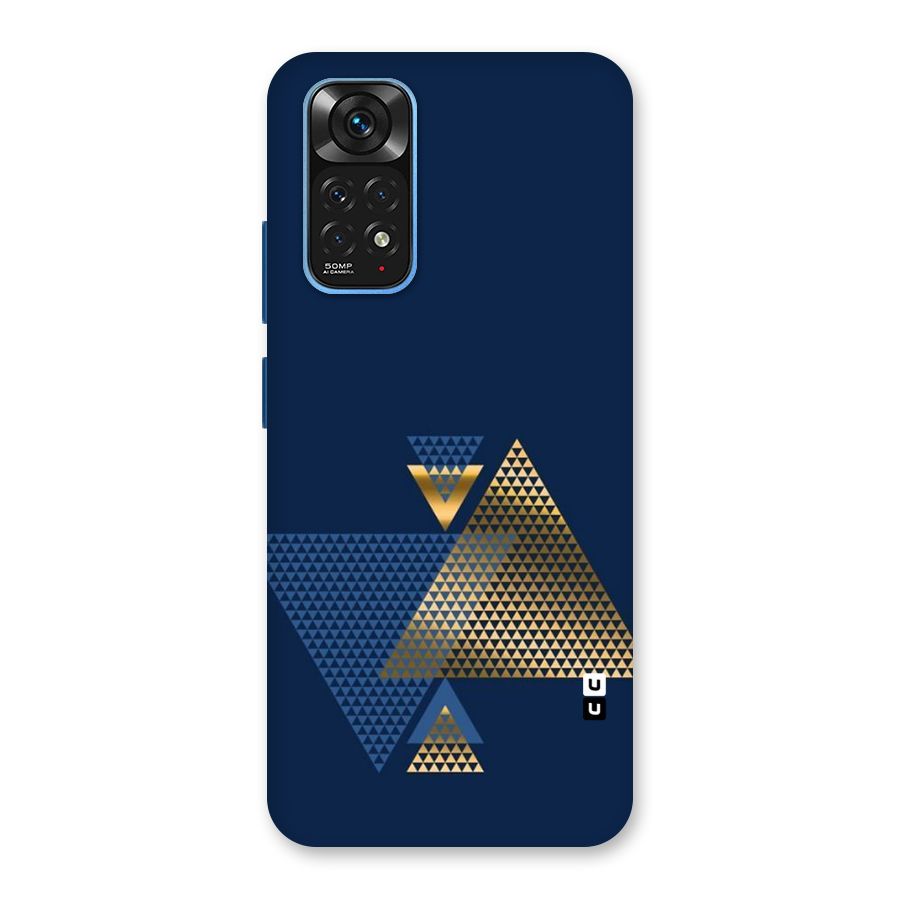 Blue Gold Triangles Back Case for Redmi Note 11S