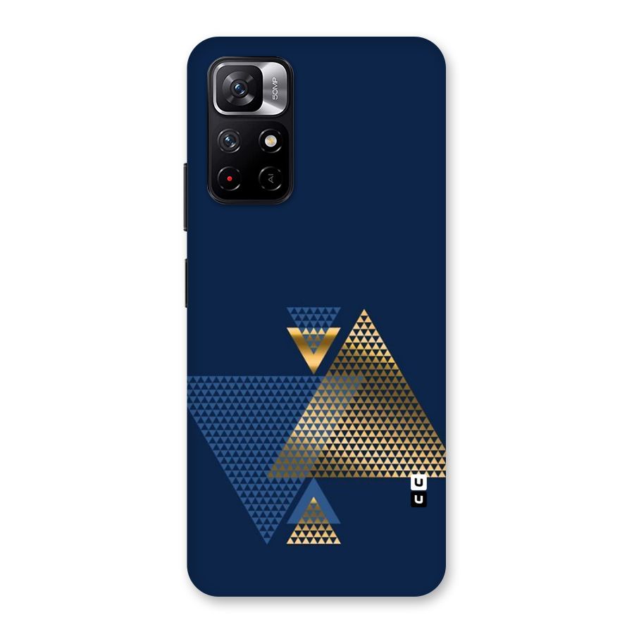 Blue Gold Triangles Back Case for Redmi Note 11T 5G