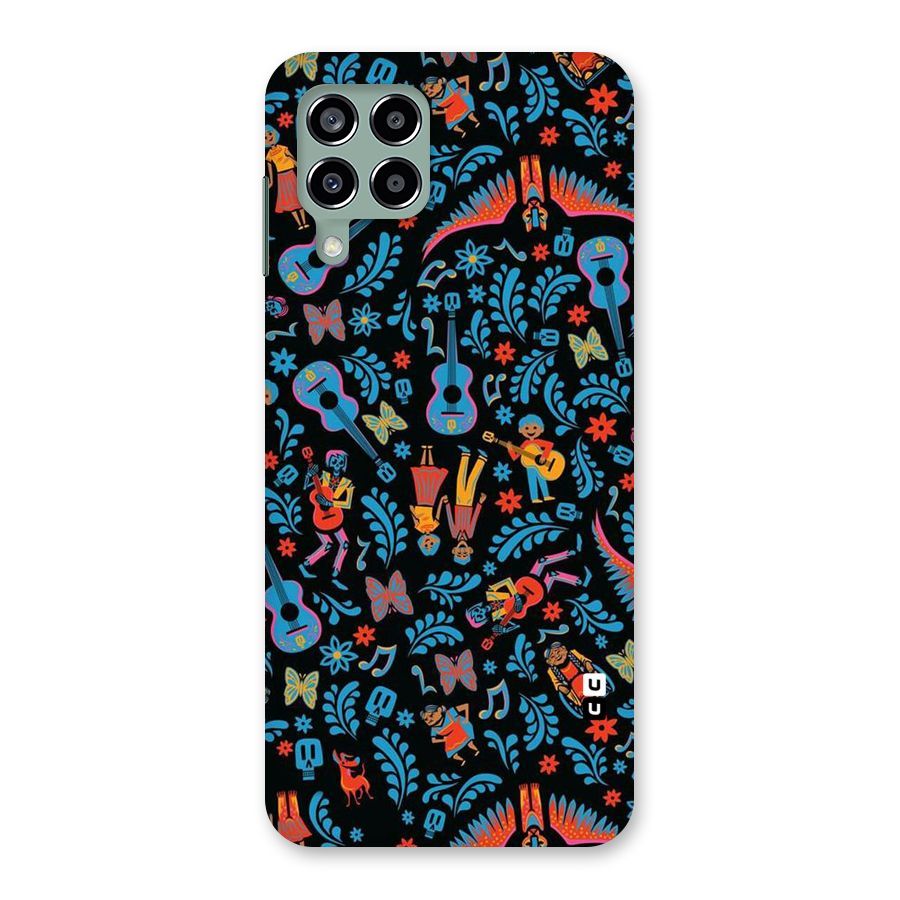 Blue Guitar Pattern Back Case for Galaxy M33