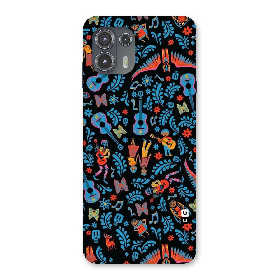 Blue Guitar Pattern Back Case for Motorola Edge 20 Fusion