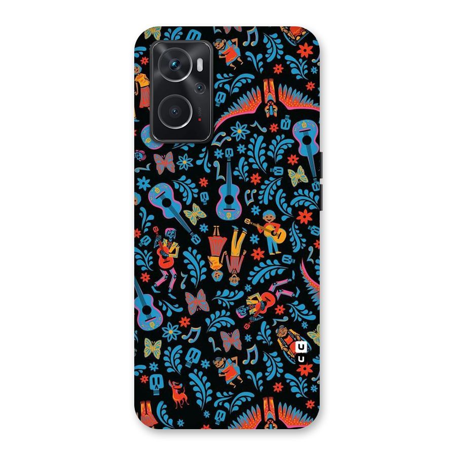 Blue Guitar Pattern Back Case for Oppo K10 4G