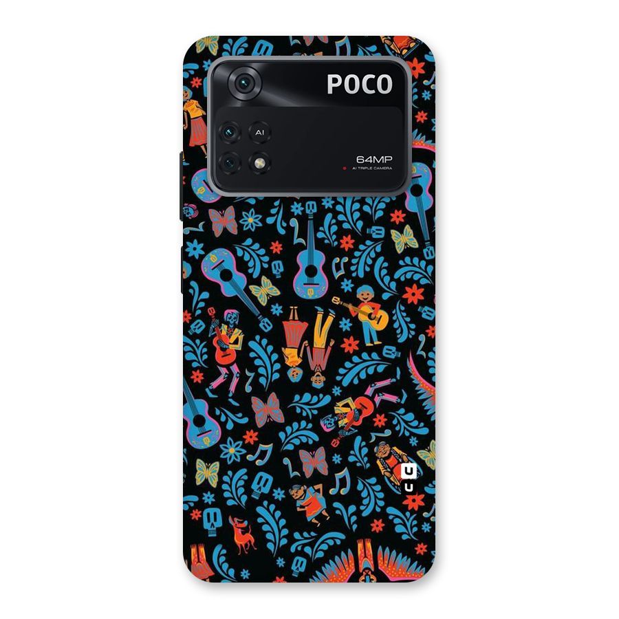 Blue Guitar Pattern Back Case for Poco M4 Pro 4G