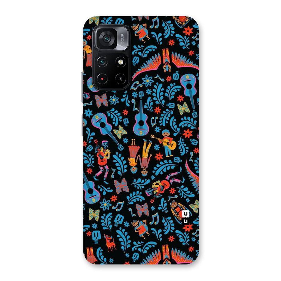 Blue Guitar Pattern Back Case for Poco M4 Pro 5G