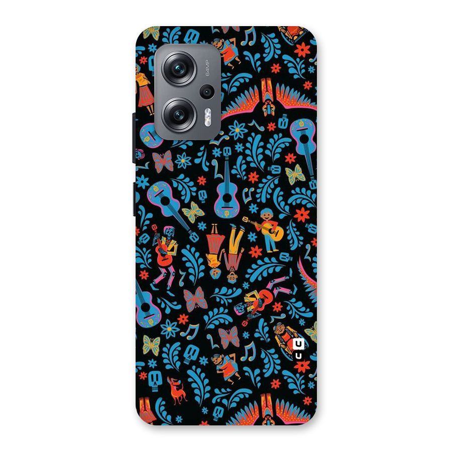Blue Guitar Pattern Back Case for Redmi K50i