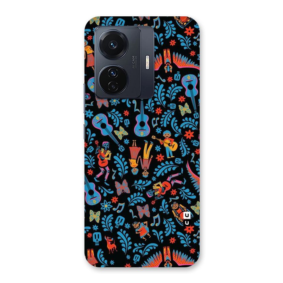 Blue Guitar Pattern Back Case for Vivo T1 Pro