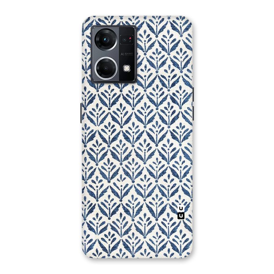 Blue Leaf Glass Back Case for Oppo F21 Pro 5G