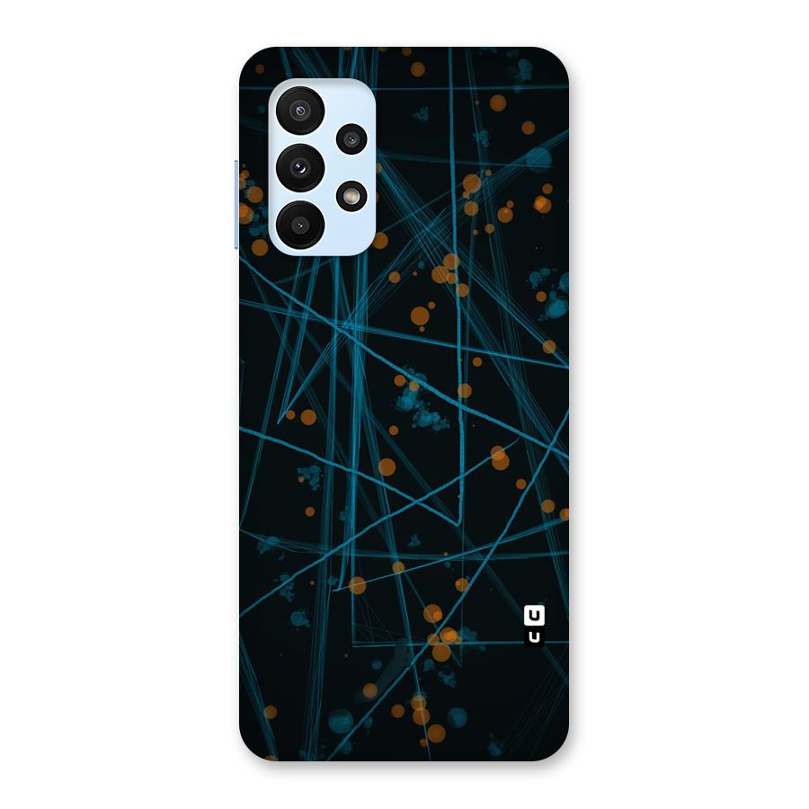 Blue Lines Gold Dots Back Case for Galaxy A23