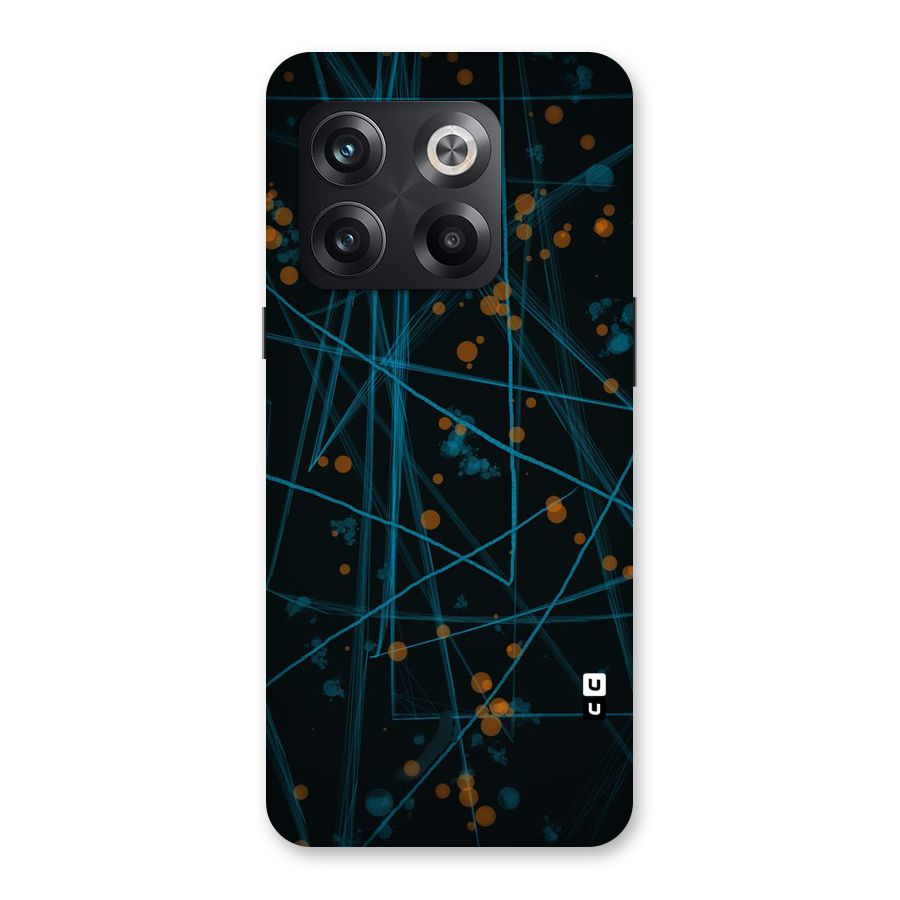 Blue Lines Gold Dots Back Case for OnePlus 10T