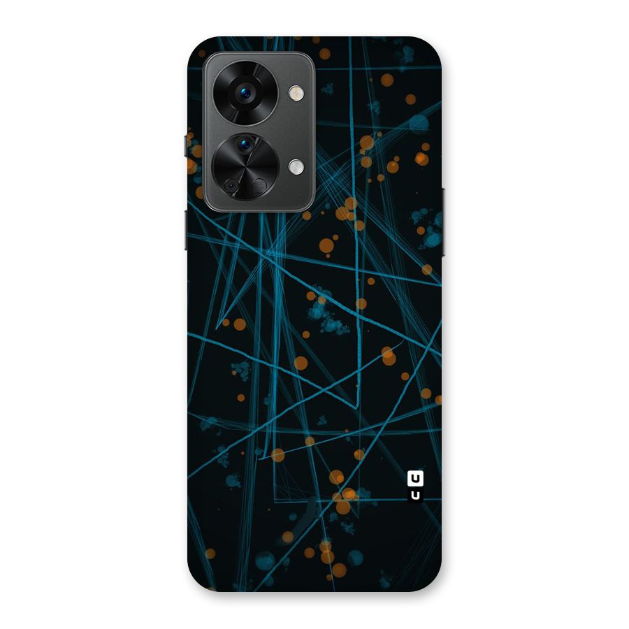 Blue Lines Gold Dots Back Case for OnePlus Nord 2T