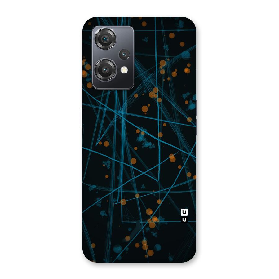Blue Lines Gold Dots Back Case for OnePlus Nord CE 2 Lite 5G
