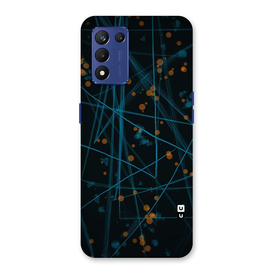 Blue Lines Gold Dots Back Case for Realme 9 5G Speed