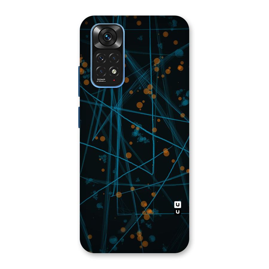 Blue Lines Gold Dots Back Case for Redmi Note 11S