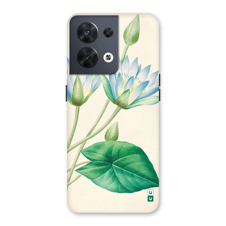 Blue Lotus Back Case for Oppo Reno8 5G