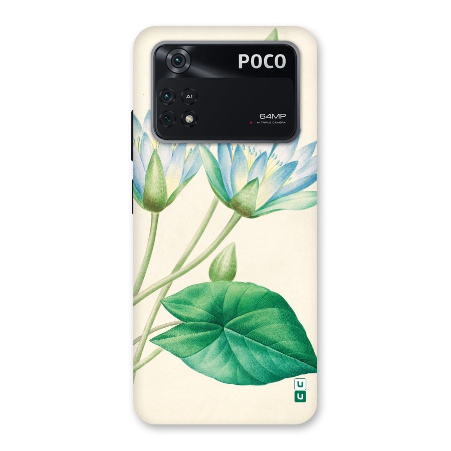 Blue Lotus Back Case for Poco M4 Pro 4G