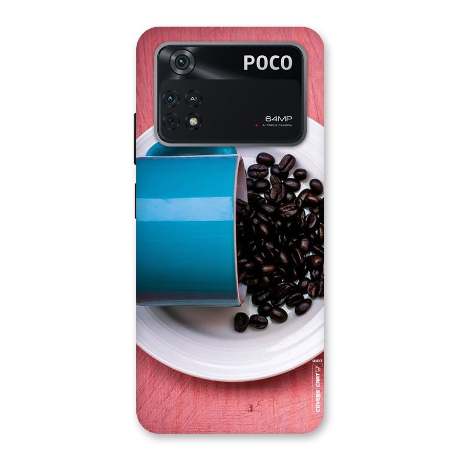 Blue Mug And Beans Back Case for Poco M4 Pro 4G