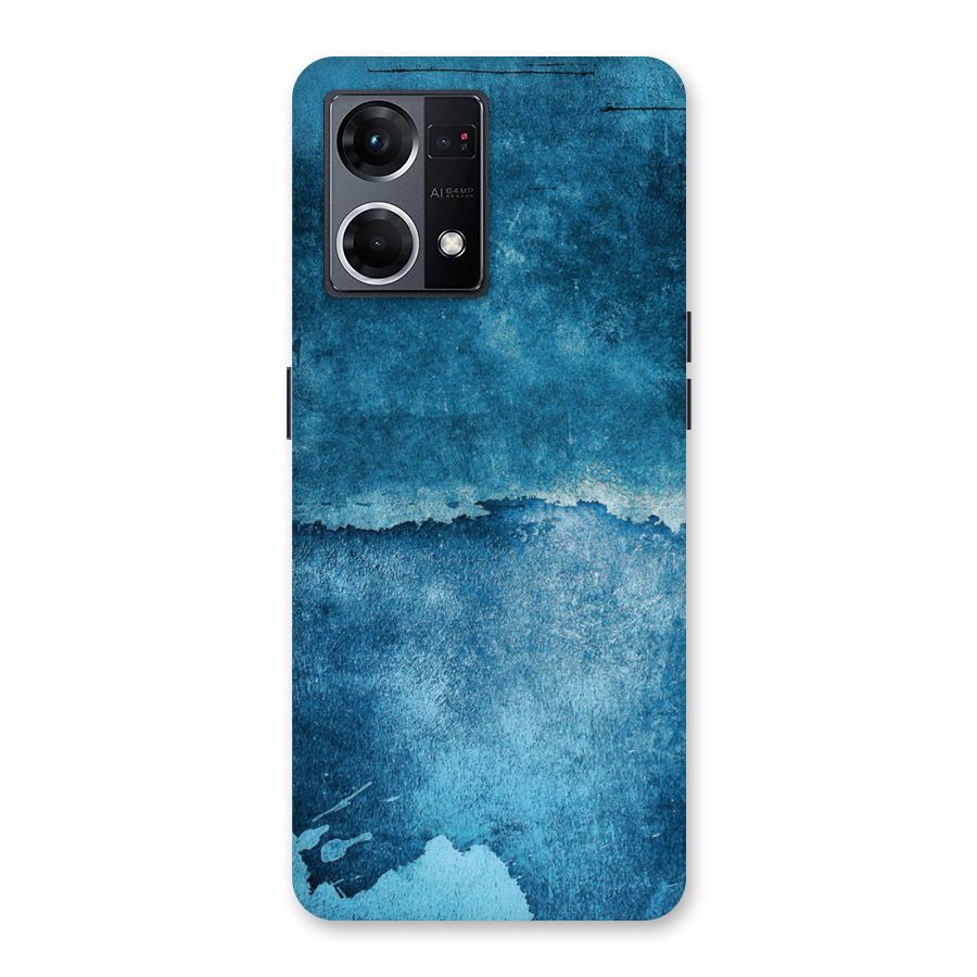 Blue Paint Wall Glass Back Case for Oppo F21 Pro 5G