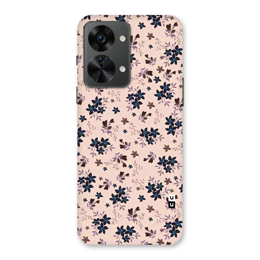 Blue Peach Floral Back Case for OnePlus Nord 2T