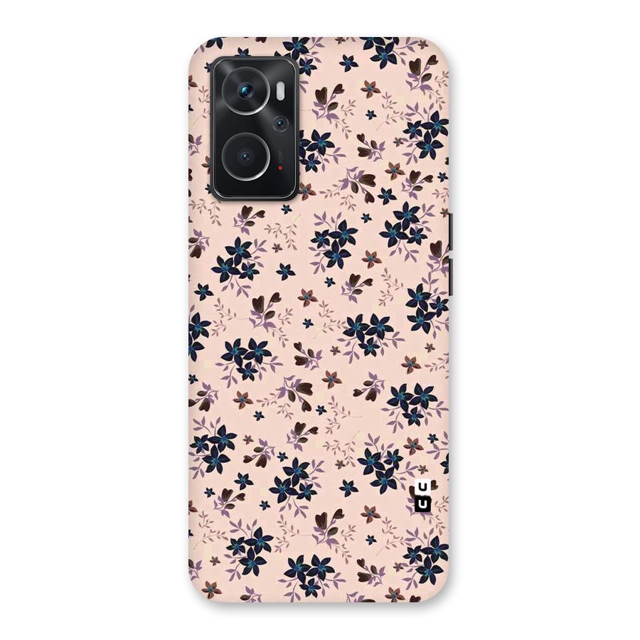 Blue Peach Floral Back Case for Oppo K10 4G