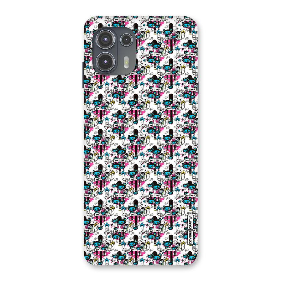 Blue Pink Pattern Back Case for Motorola Edge 20 Fusion