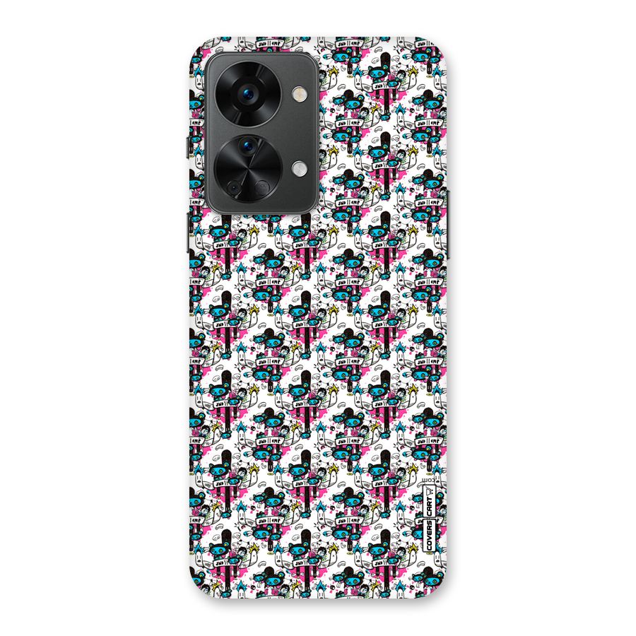 Blue Pink Pattern Back Case for OnePlus Nord 2T
