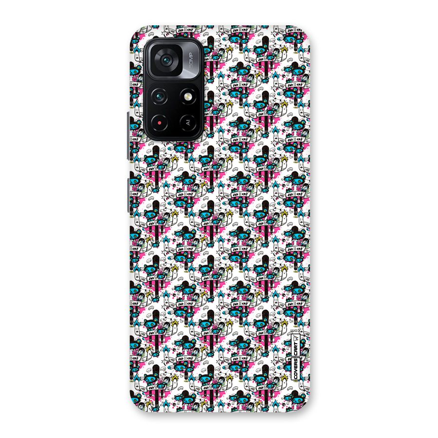 Blue Pink Pattern Back Case for Poco M4 Pro 5G