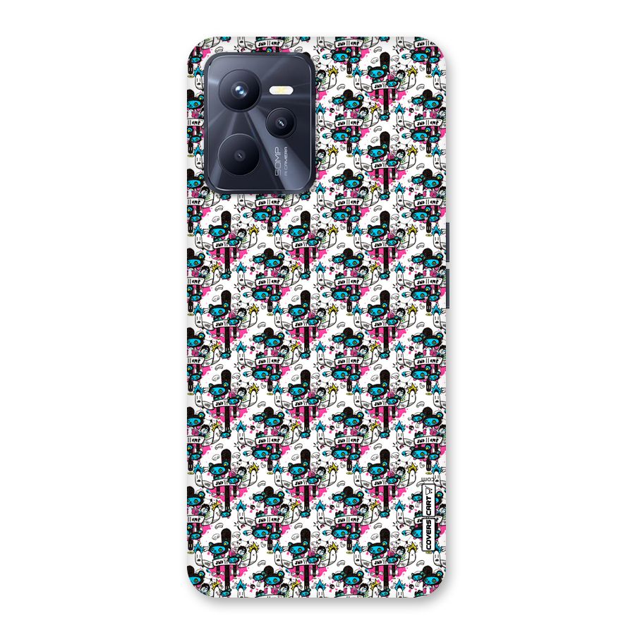 Blue Pink Pattern Back Case for Realme C35