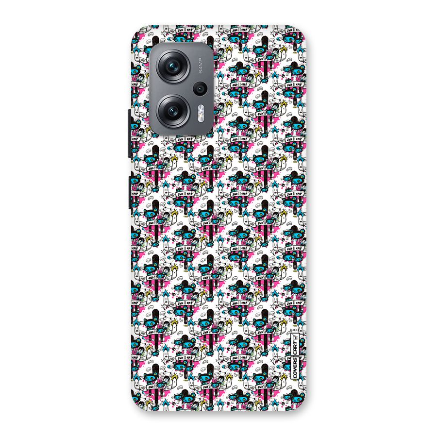 Blue Pink Pattern Back Case for Redmi K50i