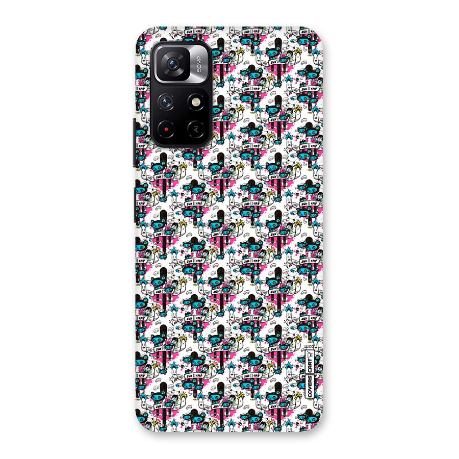 Blue Pink Pattern Back Case for Redmi Note 11T 5G