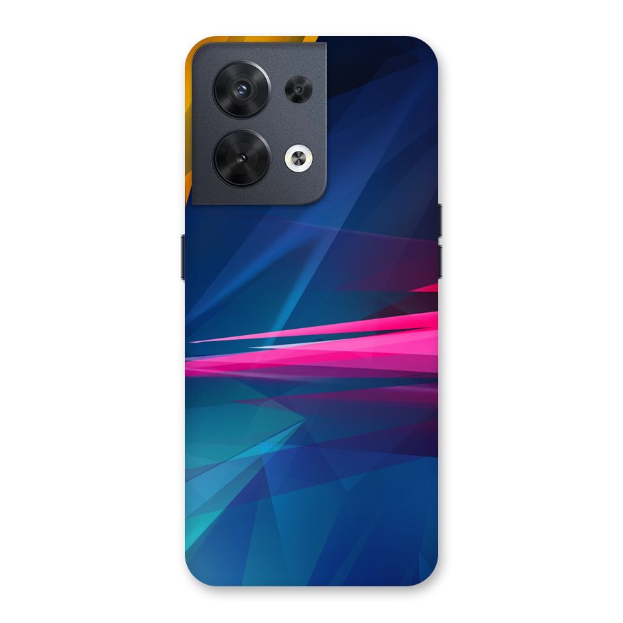 Blue Red Abstract Back Case for Oppo Reno8 5G